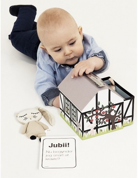 Milepælskort med bondegård