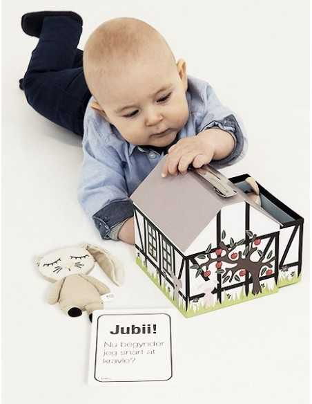 Milepælskort med bondegård