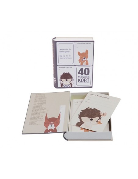 Milepælskort med skovens dyr