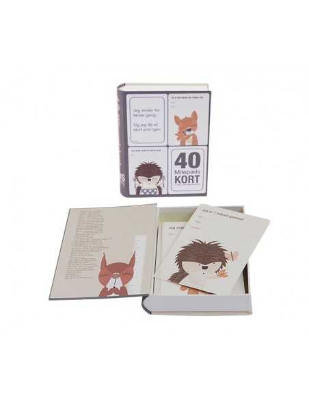 Milepælskort med skovens dyr