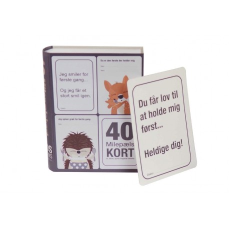 Milepælskort med skovens dyr