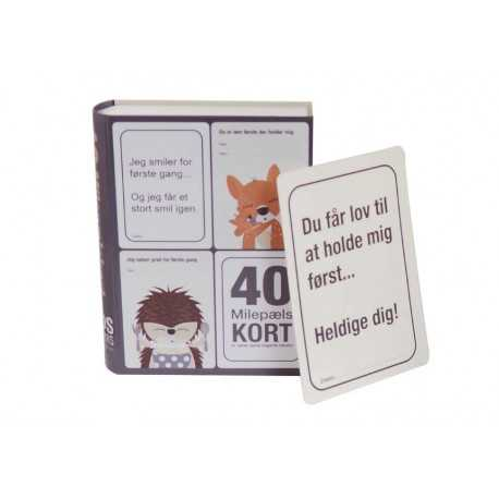 Milepælskort med skovens dyr