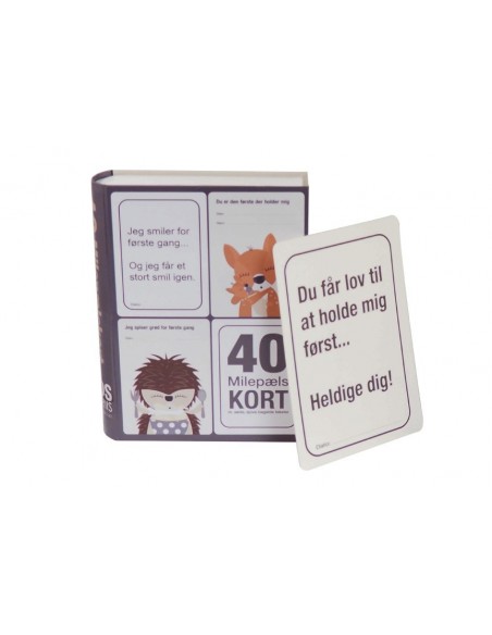 Milepælskort med skovens dyr