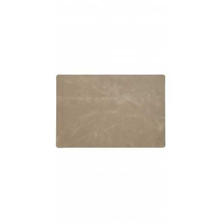 Dækkeserviet Taupe + Dark Brown Servietring