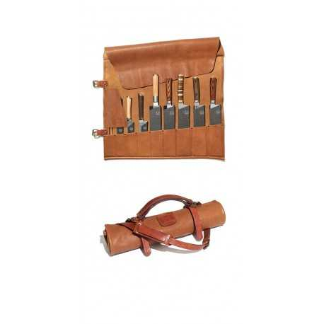Cognac Læder Knivrulle