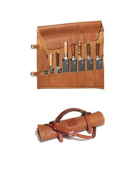 Cognac Læder Knivrulle