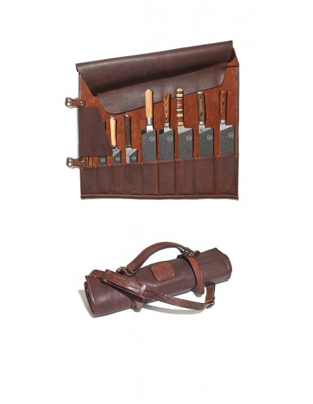 Dark Brown Læder Knivrulle Dark Brown Læder Knivrulle