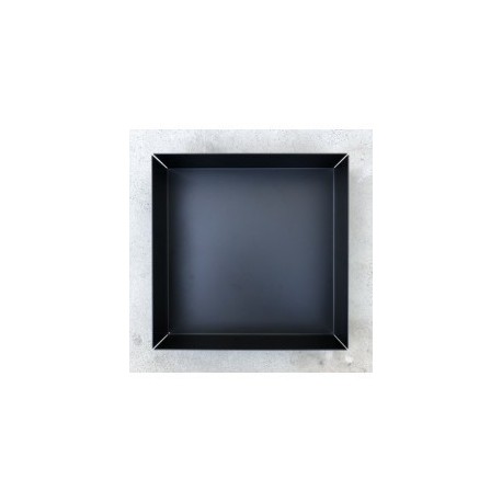 Brødbakke i sort metal, Kvadratisk 30x30cm