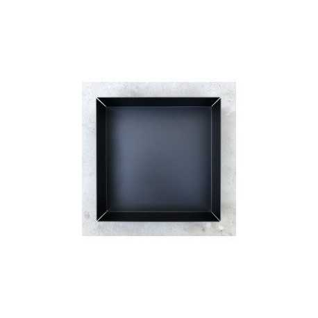 Brødbakke i sort metal, Kvadratisk 30x30cm