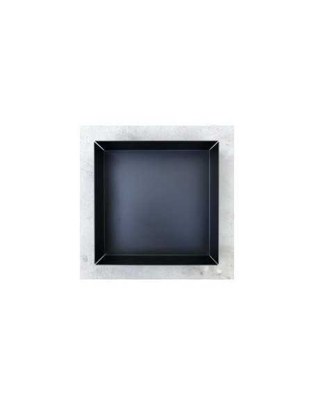 Brødbakke i sort metal, Kvadratisk 30x30cm