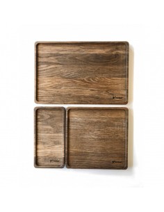 Træbakkesæt i røget eg