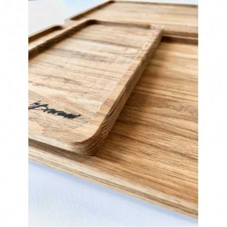 Træbakkesæt i røget eg