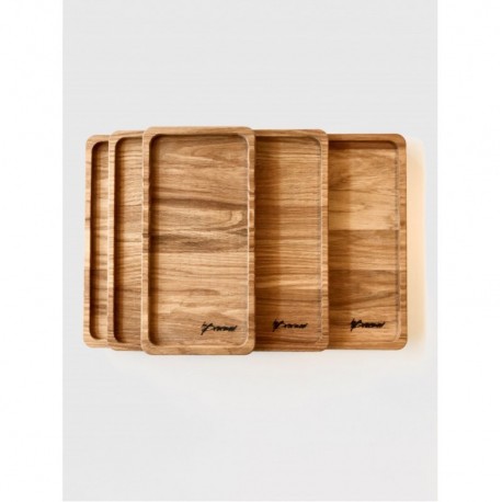 Træbakkesæt i røget eg