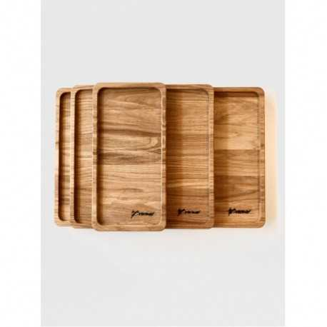 Træbakkesæt i røget eg