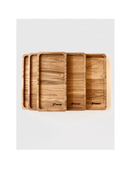 Træbakkesæt i røget eg