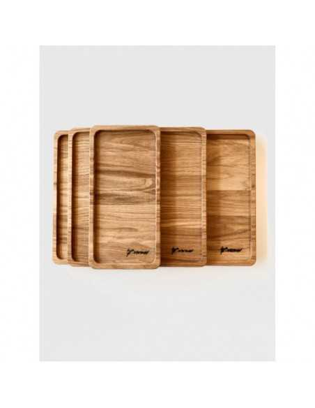 Træbakkesæt i røget eg