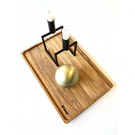 Træbakkesæt i røget eg