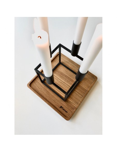 Træbakkesæt i røget eg