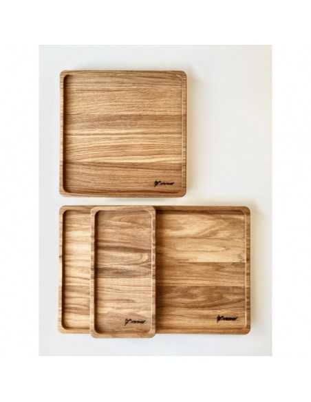 Lille træbakke i røget eg