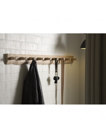 Knagerække i eg med 9 knager Knagerække i eg med 9 knager