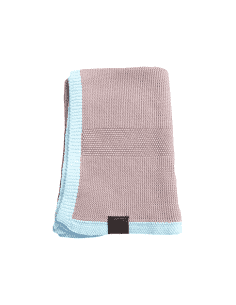 Strikket Babytæppe Light Pink med kant