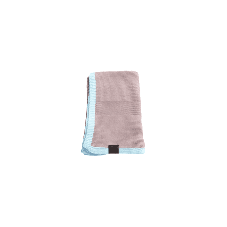 Strikket Babytæppe Light Pink med kant