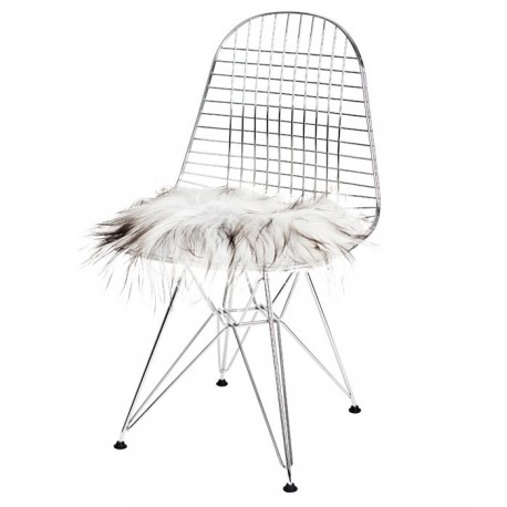 Langhåret sædehynde i natur grå The Organic Sheep Langhåret sædehynde i natur grå The Organic Sheep