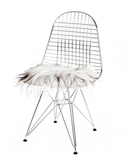 Langhåret sædehynde i natur grå The Organic Sheep Langhåret sædehynde i natur grå The Organic Sheep