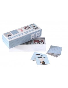 Memokort med bondegård - Kids By Friis