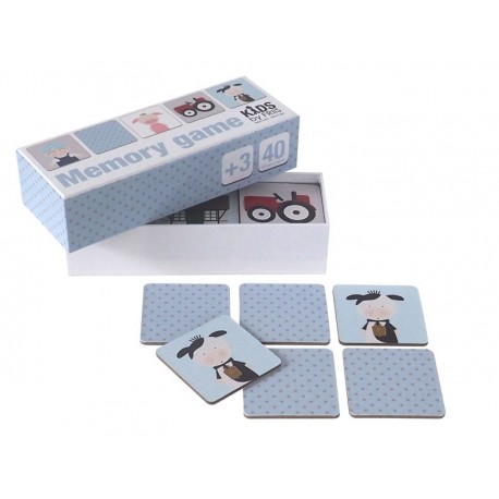 Memokort med bondegård - Kids By Friis