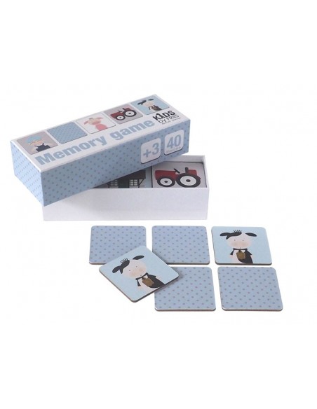 Memokort med bondegård - Kids By Friis