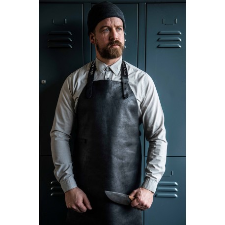 Recycled læderforklæde black - Häws