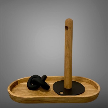 Stor oval træbakke i olieret eg Stor oval træbakke i olieret eg