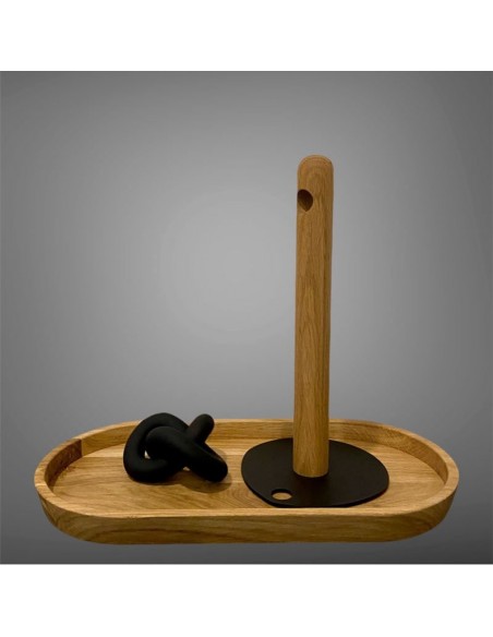 Stor oval træbakke i olieret eg Stor oval træbakke i olieret eg