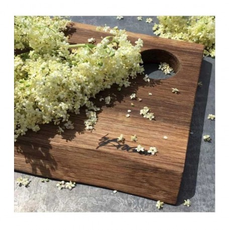 Tapasbræt med hul i - røget eg