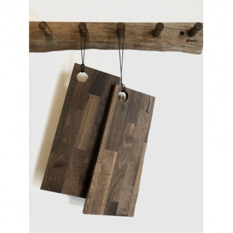 Tapasbræt med hul i - røget eg